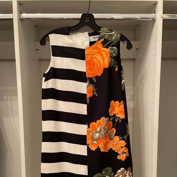 MSGM Stiped Floral dress in S - Picture 1 of 6